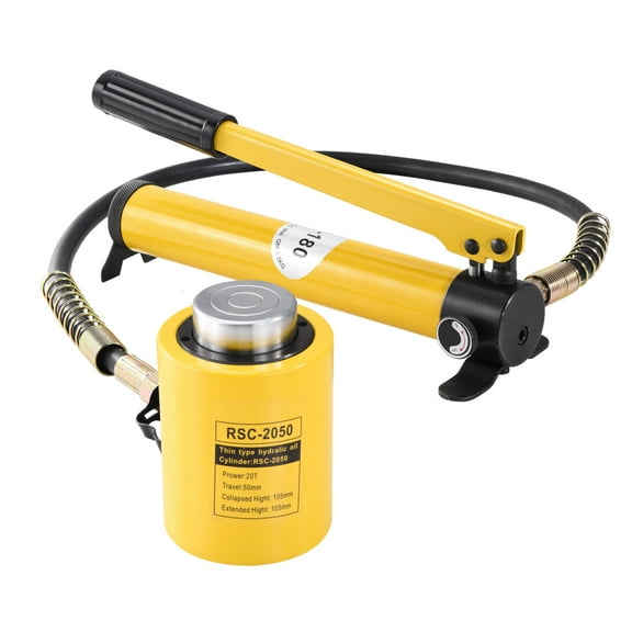 20 Ton Hydraulic Lifting Cylinder, Low-Profile Jack for Tight Spaces, Industrial Machinery, Warehouse Maintenance