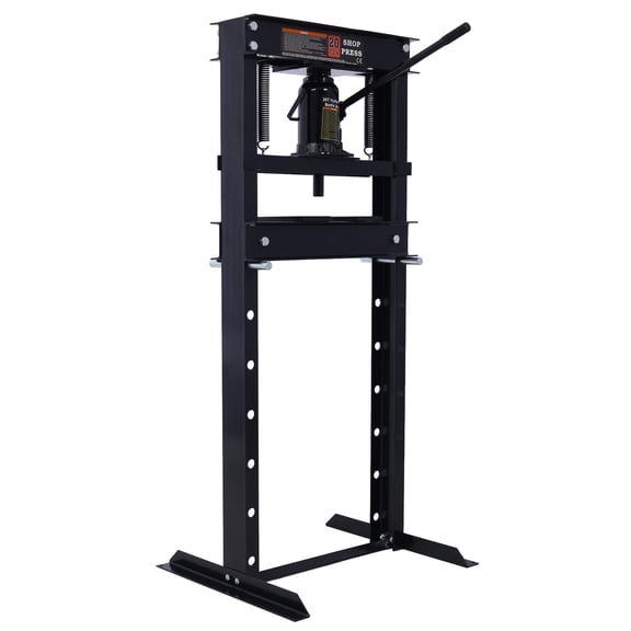 20 Ton Hydraulic Press, Benchtop Hydraulic Shop Press, Floor Mount ,with Press Plates, H-Frame Garage Floor Press, Adjustable Working Table Height