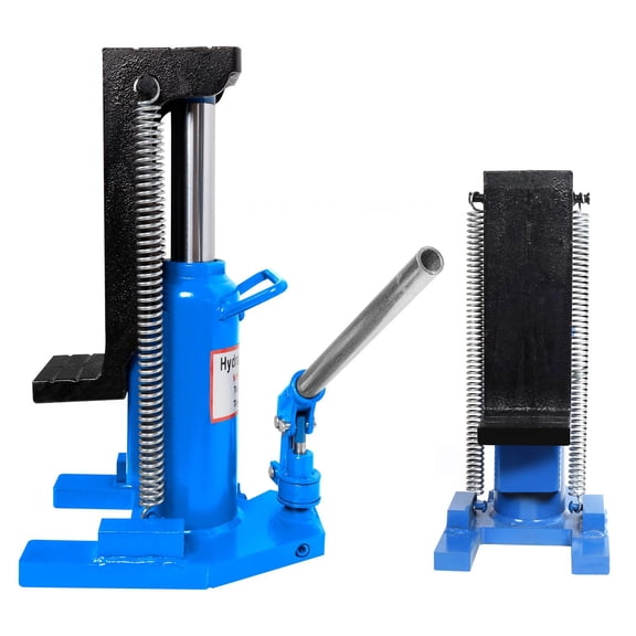 20 Ton Hydraulic Toe Jack, Heavy-Duty Blue Carbon Steel Lift Jack with 360 Rotating Handle, 10T Toe/20T Top Capacity, for Car Repair, Construction, Warehouse Lifting