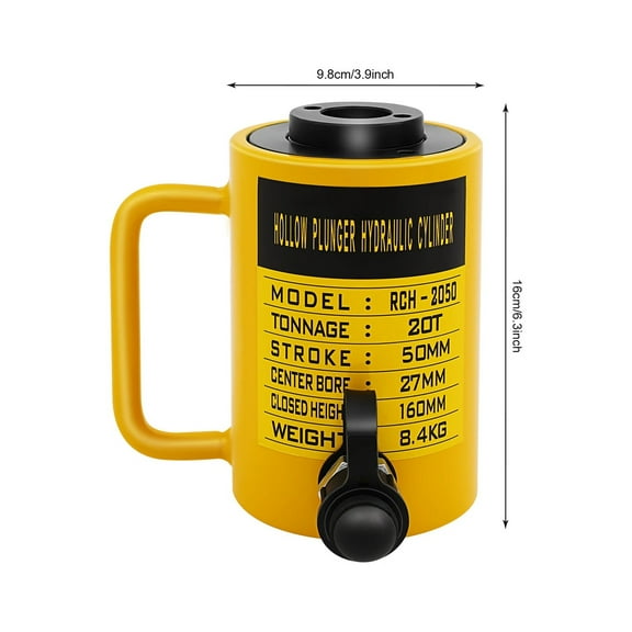 20 Ton Manual Oil Pump Hydraulic Cylinder Lifter Hollow 2 Inch Stroke Hollow Cylinder Hydraulic Cylinder Jack CP-700B