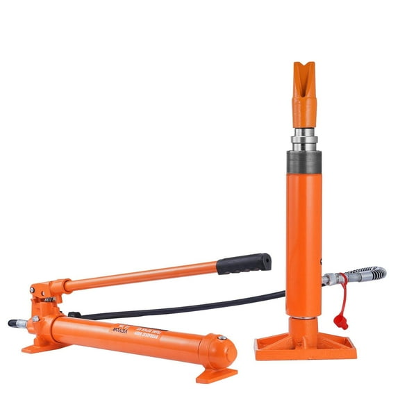 20-Ton Red Steel Porta Power Kit with 4.6ft Oil Hose, Hydraulic Jack & Tools for Auto/Heavy Equipment Repair (Includes Storage Case, 44000LBS Capacity)