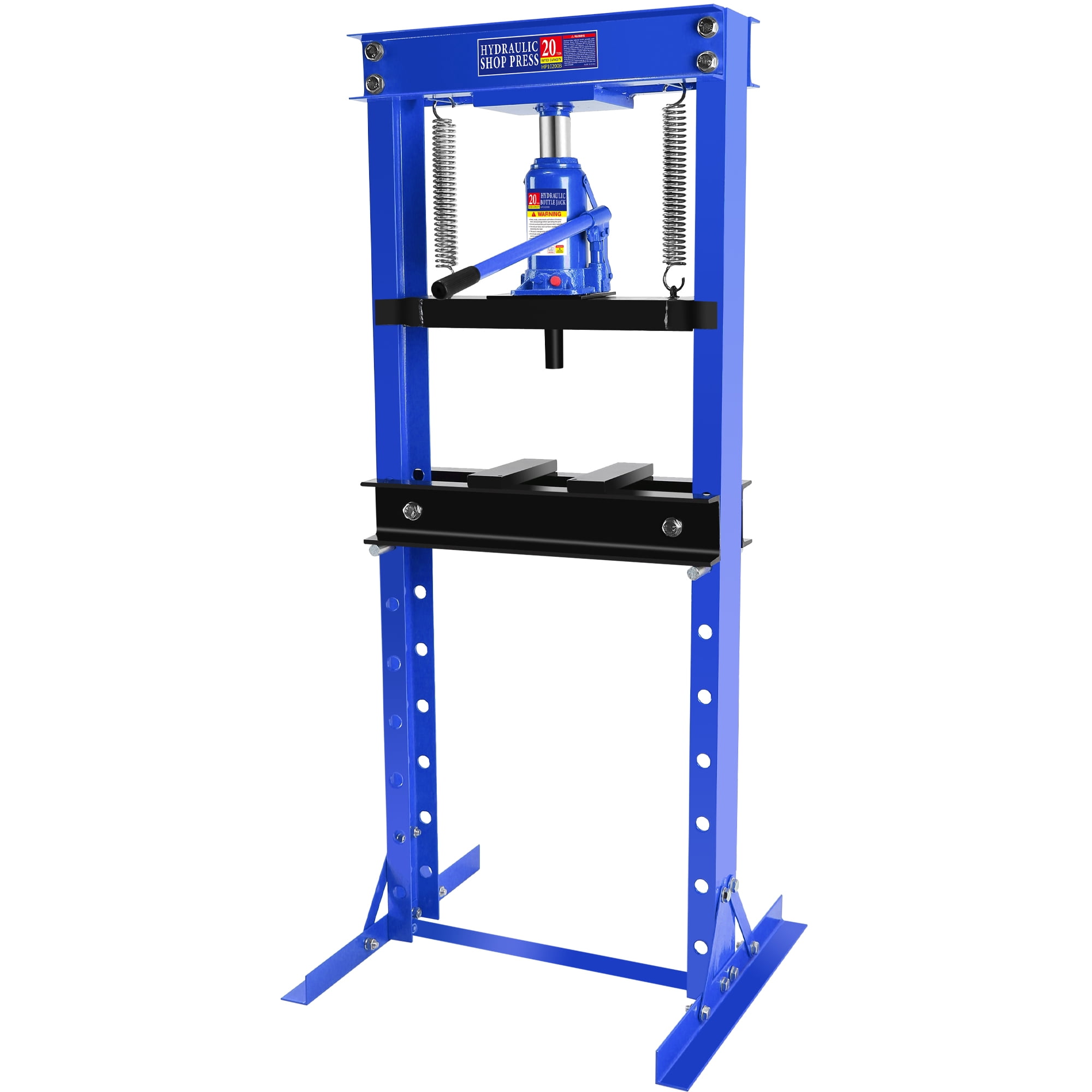TMB 6-Ton Benchtop Hydraulic A-Frame Shop Press with Press Plates, Red