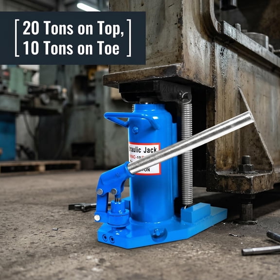 20 Ton Top Capacity Lifting Jack, Hydraulic Toe Jack with Strong Compact Spring, 10 Ton Toe Capacity Jack Lift with Thicken Base for Vehicle Maintenance