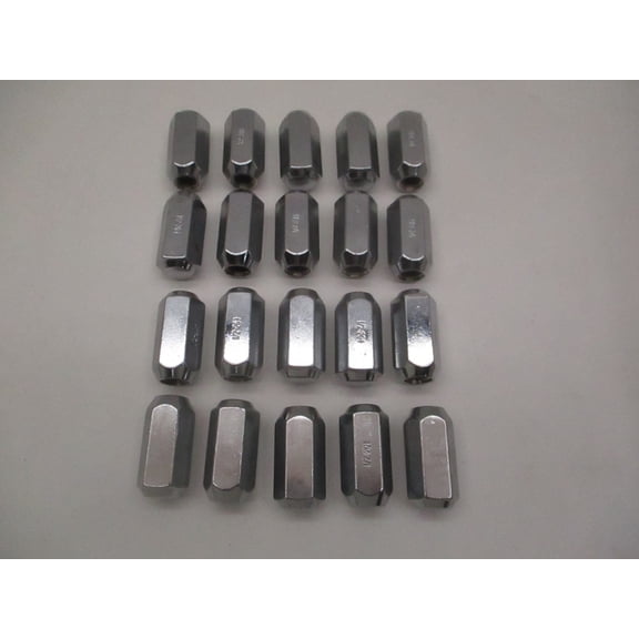 (20) Trailer Wheel Lug Nuts 1/2"x20x1-7/8" Chrome Plated Steel Lug Nuts 13/16"
