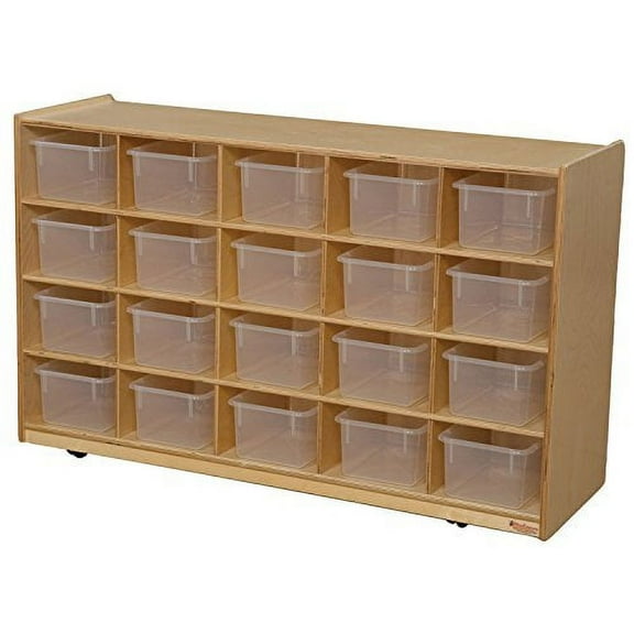 Wood Designs 14501 20 Tray Storage with Translucent Trays