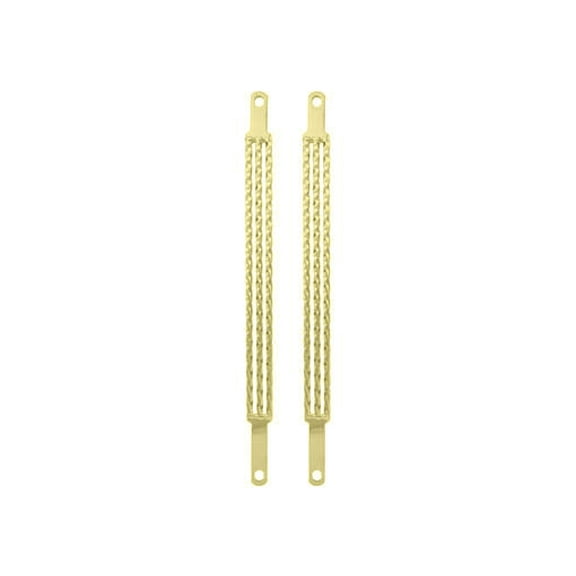 20" Triple Square Twisted Spring Fork Bars Gold.