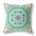 thumbnail image 1 of 20â€ Turquoise Olive Jewel Indoor Outdoor Zippered Throw Pillow, 1 of 5