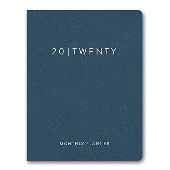 Pre-Owned 20 Twenty Blue Leatheresque Large Monthly Planner Paperback - USED