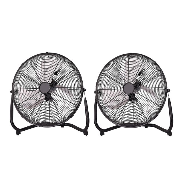 20" Twin HighVelocity Air Circulator Fan, Heavy Duty Floor Fan with 3