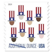 20 Uncle Sam’s Hat USPS ADDITIONAL Ounce Rate Postage Stamp US First Class Forever Patriotic Country America Stripes USA Flag Announcement Celebrate Holiday Wedding (20 Stamps)