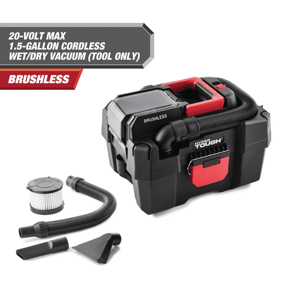 Hyper Tough 1.5-Gallon Wet Dry Vacuum, 20V Max, Cordless, Tool Only