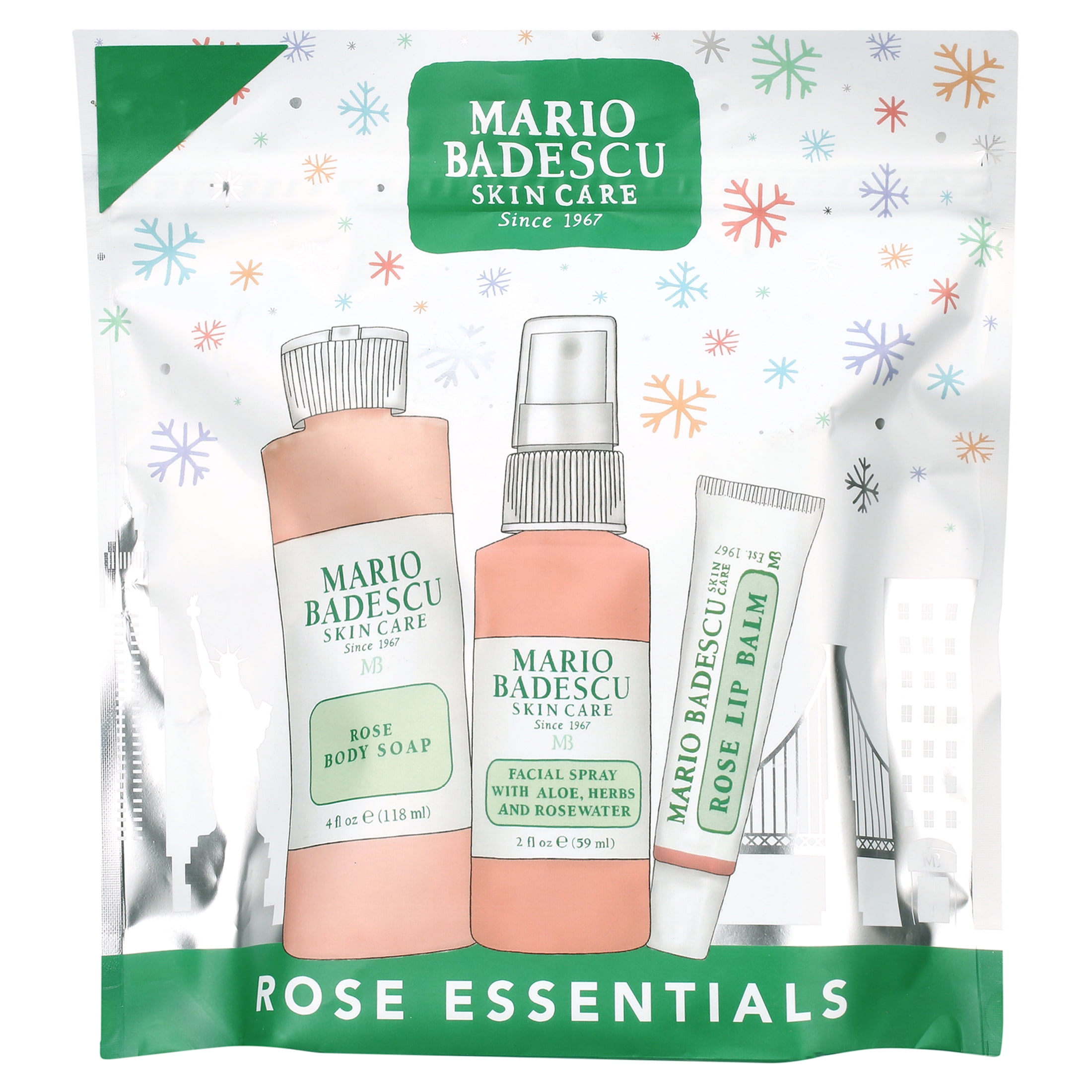 20 Value) Mario Badescu Rose Winter Essentials Trio Holiday Gift