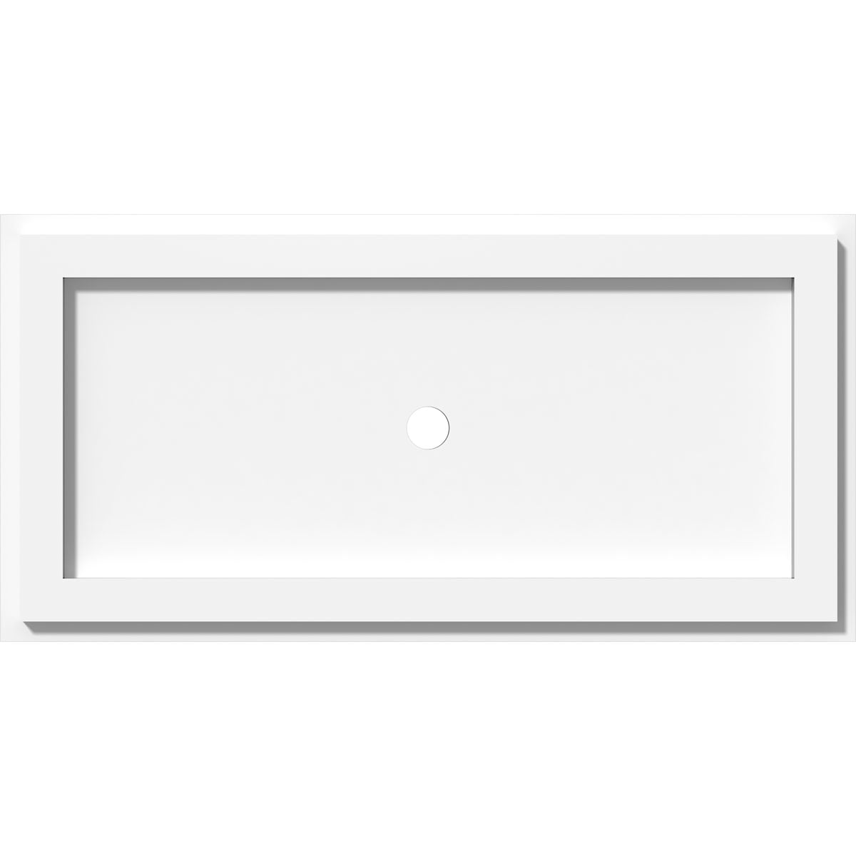 White Rectangular PVC Ceiling Medallion for Interior and Exterior