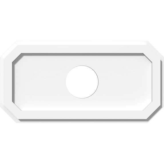 20"W x 10"H x 4"ID x 7"C x 1"P Emerald Architectural Grade PVC Contemporary Ceiling Medallion