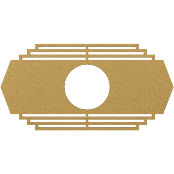 20"W x 10"H x 5 1/4"ID x 1/2"P Chrysler Architectural Grade PVC Pierced Ceiling Medallion, Gold