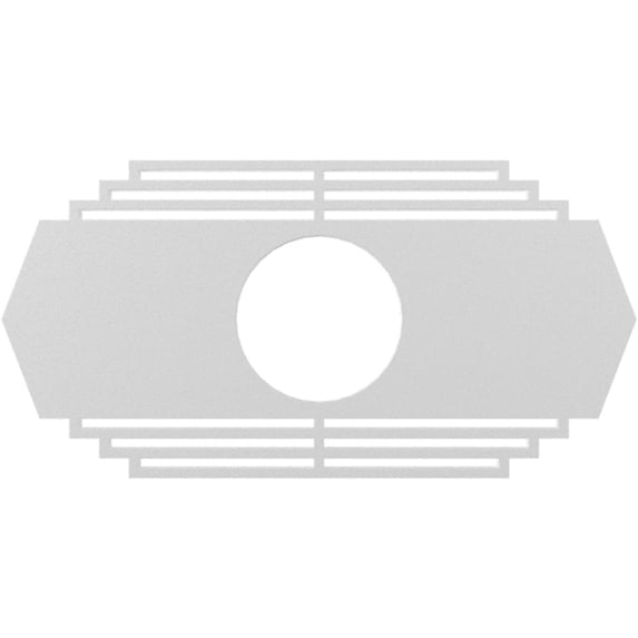 20"W x 10"H x 5 1/4"ID x 1/2"P Chrysler Architectural Grade PVC Pierced Ceiling Medallion