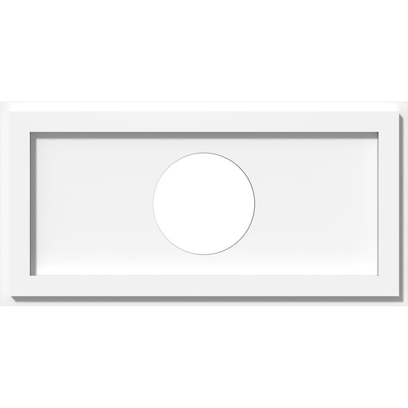 20"W x 10"H x 5"ID x 7"C x 1"P Rectangle Architectural Grade PVC Contemporary Ceiling Medallion