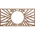 thumbnail image 1 of 20"W x 10"H x 7 3/8"ID x 3/8"T Hoover Wood Fretwork Pierced Ceiling Medallion, Walnut, 1 of 3