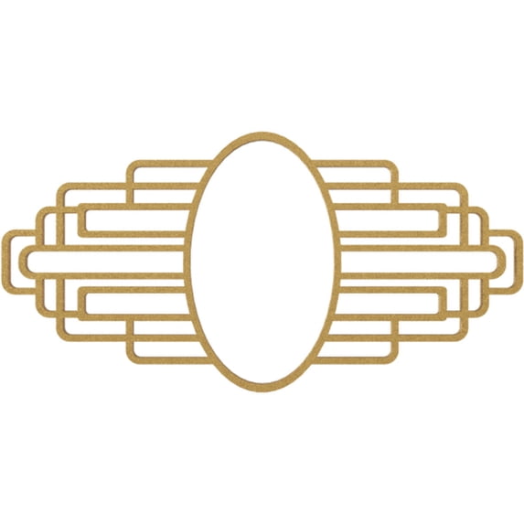 20"W x 10"H x 9 1/2"IH x 5 1/2"IW x 1/2"P Elizabeth Architectural Grade PVC Pierced Ceiling Medallion, Gold