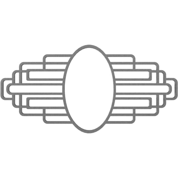 20"W x 10"H x 9 1/2"IH x 5 1/2"IW x 1/2"P Elizabeth Architectural Grade PVC Pierced Ceiling Medallion, Nickel