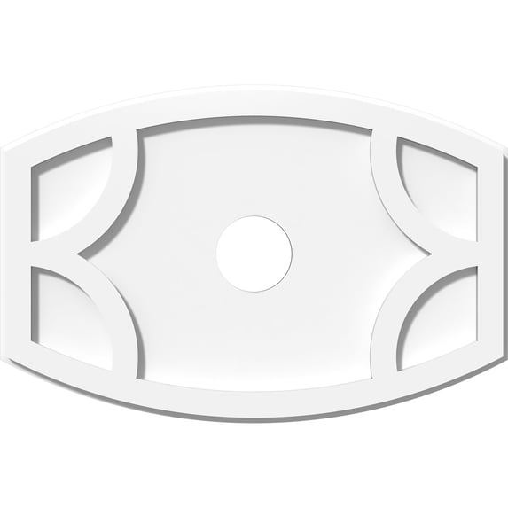 20"W x 13 3/8"H x 3"ID x 10 3/4"C x 1"P Kailey Architectural Grade PVC Contemporary Ceiling Medallion