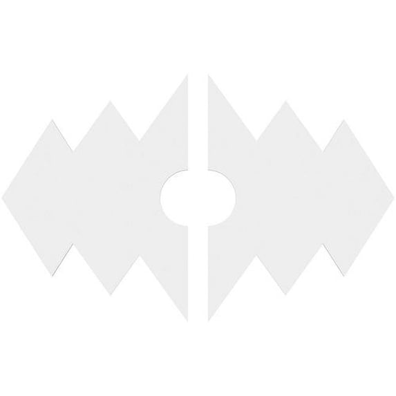 20"W x 13 3/8"H x 3"ID x 6 1/4"C x 1"P Zoe Architectural Grade PVC Contemporary Ceiling Medallion, Two Piece