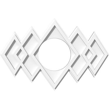 20"W x 13 3/8"H x 6"ID x 6 1/4"C x 1"P Zoe Architectural Grade PVC Contemporary Ceiling Medallion