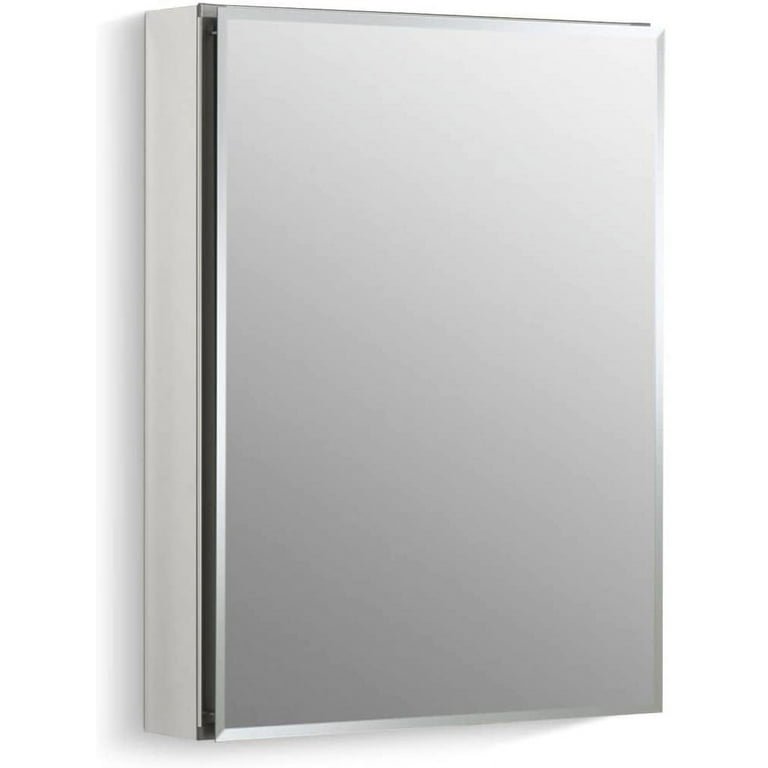 20 in. x 26 in. Recessed or Surface-Mount Bathroom Medicine Cabinet with Beveled Mirror in Silver 20 in. x 26 in. Recessed or Surface-Mount Bathroom Medicine Cabinet with Beveled Mirror in Silver