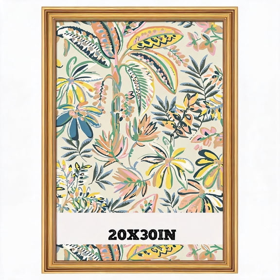 20"W x 30"L Gold Transitional Modern Picture Frame