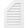 thumbnail image 1 of 20"W x 38"H Half Octagon Top Left Surface Mount PVC Gable Vent: Non-Functional, w/ 3-1/2"W x 1"P Standard Frame, 1 of 13