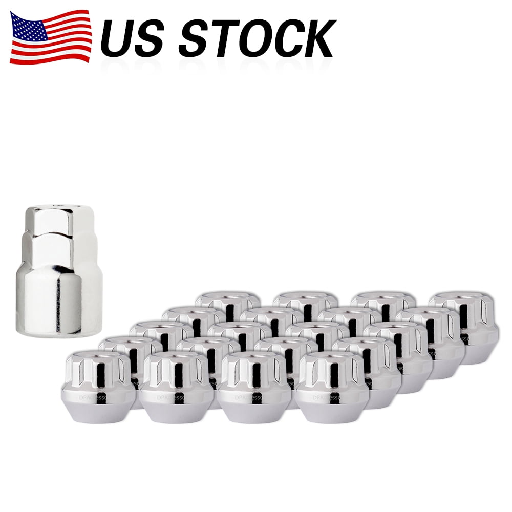 20 WHEEL LOCK NUTS WITH KEY 12x1.5 OPEN END BULGE ACORN LOCKING LUGS