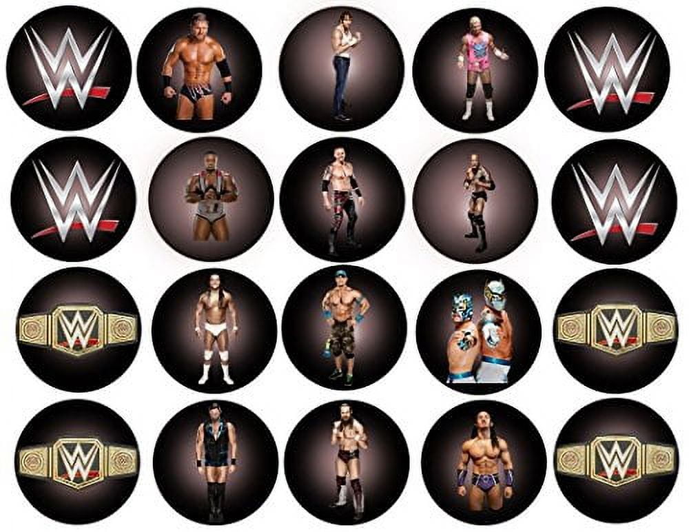A BIRTHDAY PLACE 20 WWE Edible Image Cookie or Cupcake Topper images ABPID50500