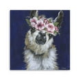 thumbnail image 1 of 20" Watercolor Flower Llama Canvas Wall Art, 1 of 4