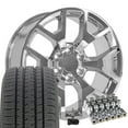 thumbnail image 1 of OE Wheels CV92 20 Inch Rims and Tires Fit Sierra 1500 Honeycomb Style 6x139.7 20x9 Chrome - Hollander 5656 - Dueler H/L Alenza 275/55-20 (Set of 4), 1 of 5
