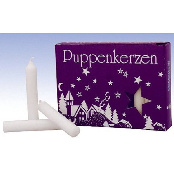 20 White 10mm diameter German Christmas Candles