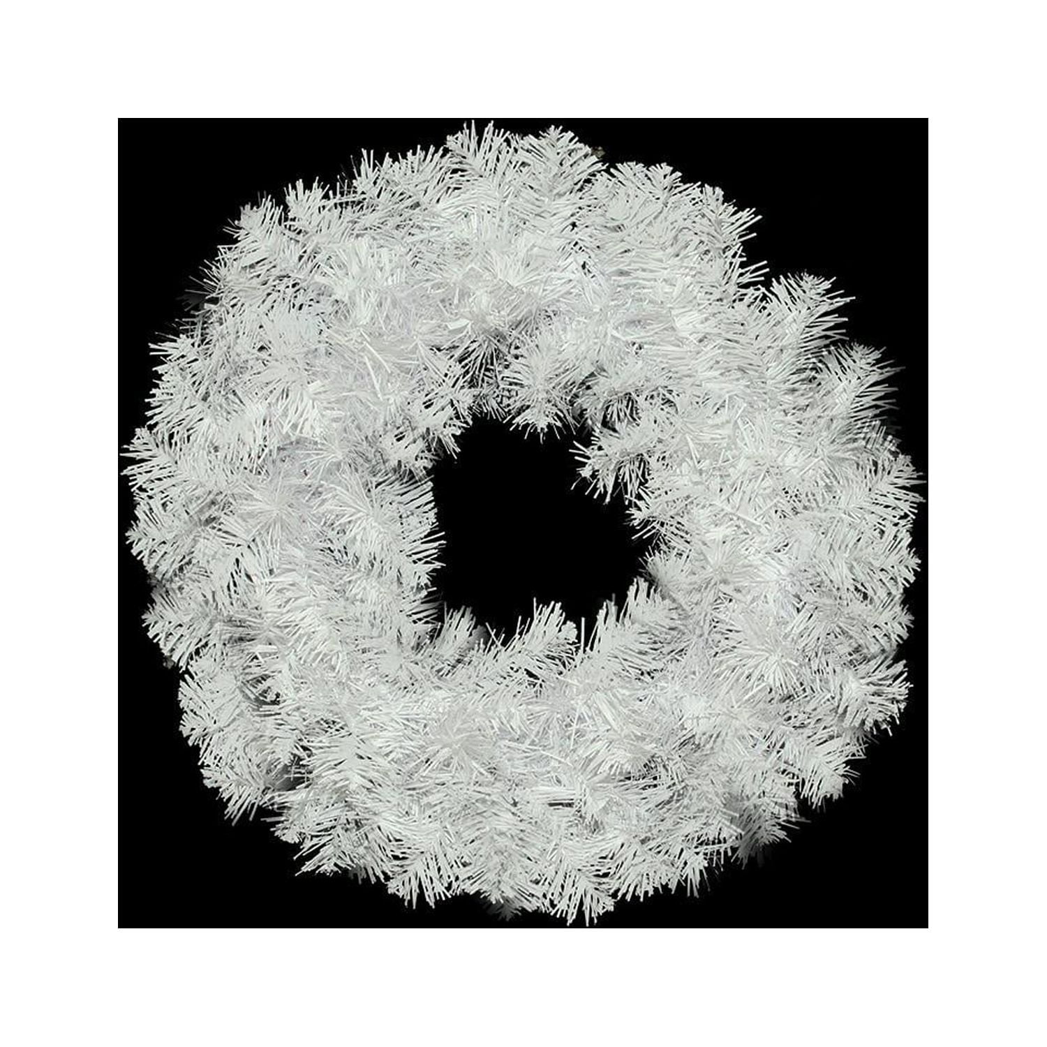 20" White Crystal Spruce Artificial Christmas Wreath - Unlit