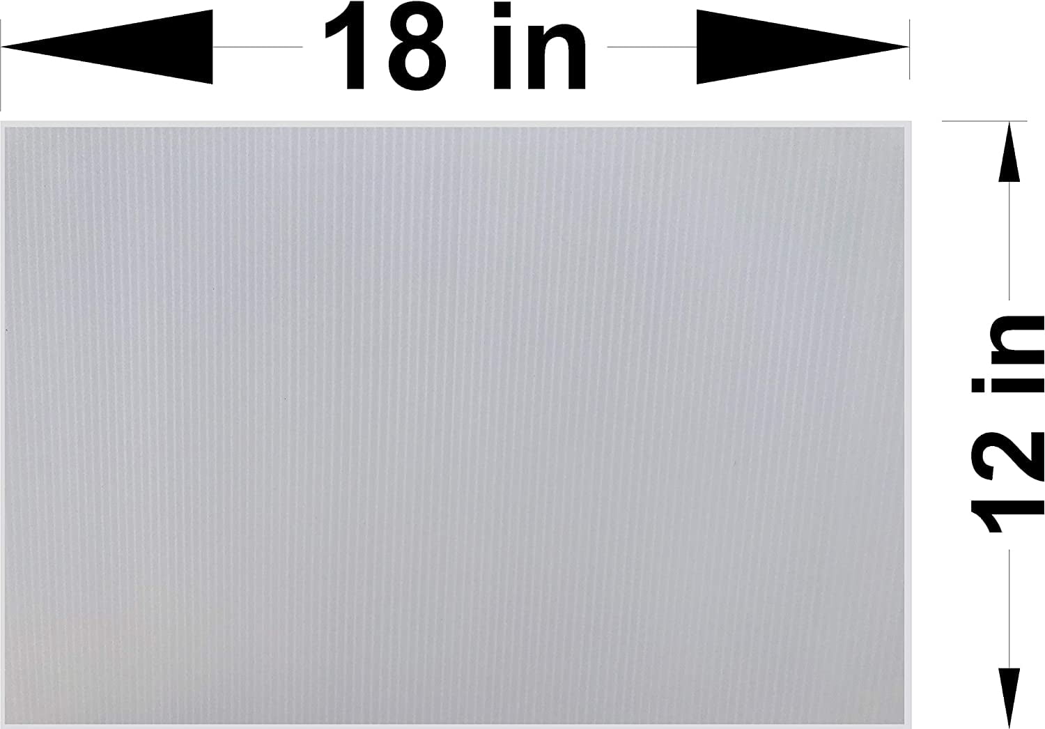 20 White Signs 18x12 inch x 4 mm Corrugated Plastic, Flute 12'', Great for Advertising Any Events, Yard Sale, Open House, Estate Sale, Election Signs, Ship Same Day (20Signs12x18'')