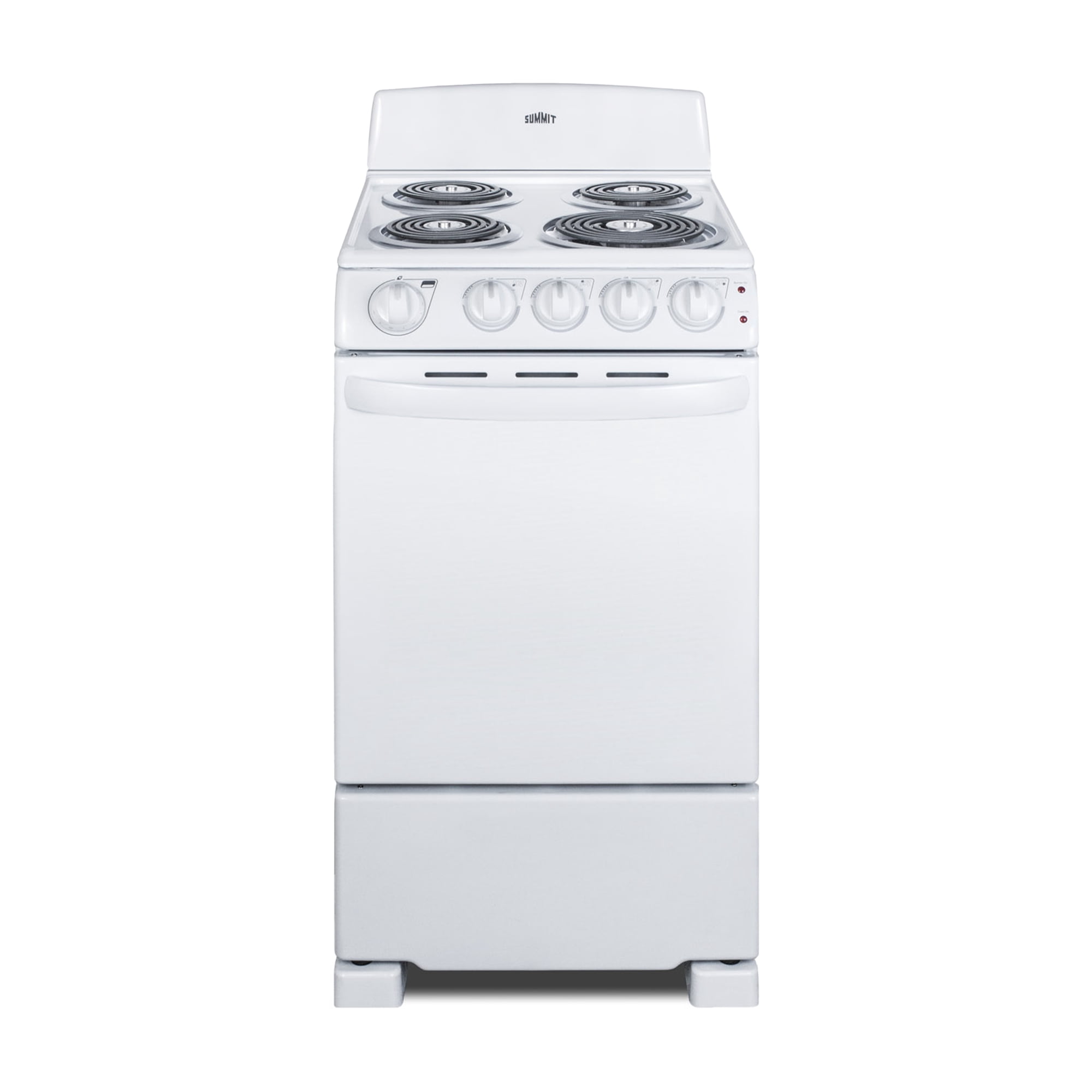 Summit 20 Inch Freestanding Electric Range, Coil Burners, White - RE203W