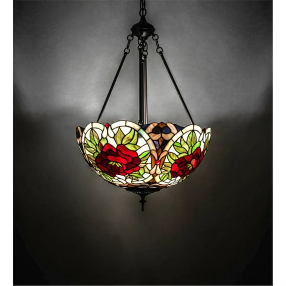 Meyda Lighting 20" Wide Renaissance Rose Inverted Pendant