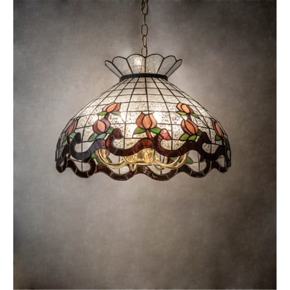 20" Wide Roseborder Pendant
