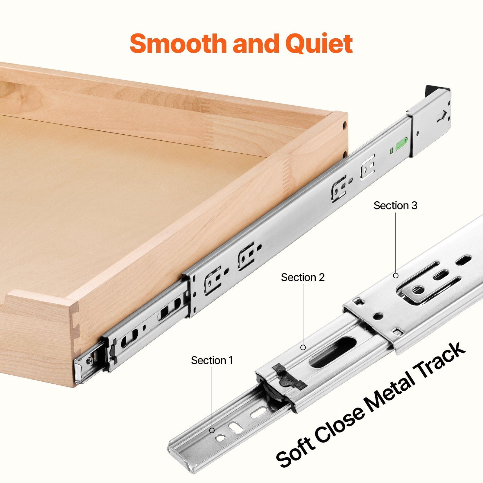 20" Wide x 21" Deep Pull Out Cabinet Organizer - Soft Close Wood Drawer Shelf for Easy Access