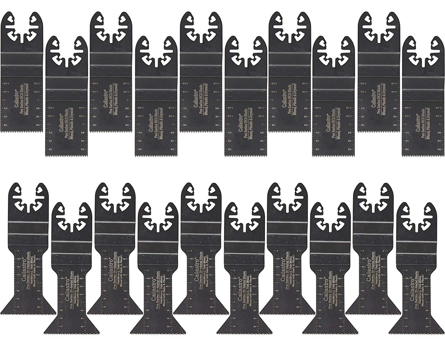 20 Wood Metal Professional Oscillating Multi Tool Quick Release Saw Blades with Universal Fit for Milwaukee, Ridgid, Dewalt, Bosch, Stanley, Ryobi, Makita, Skil, Black & Decker, Porter-Cable and more