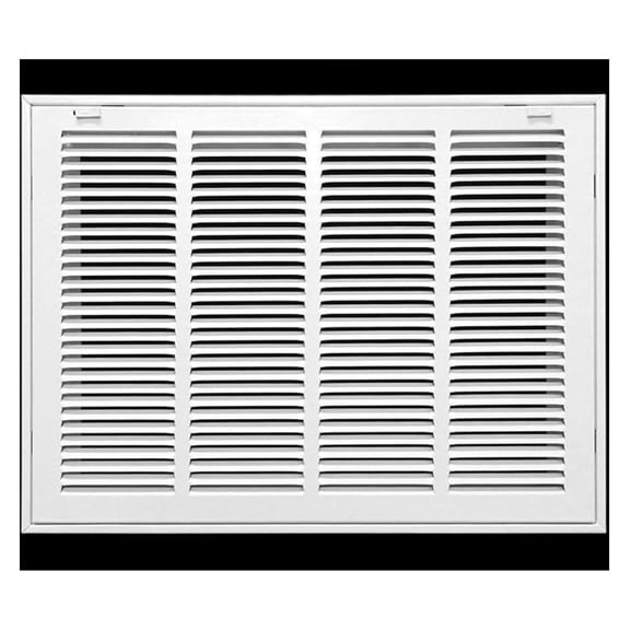 20" X 10" Return Air Filter Grille - Filter Included - Easy Plastic Tabs for Removable Face/Door - HVAC Vent Duct Cover - White [Outer Dimensions: 21.75w X 11.75h]