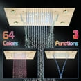 thumbnail image 1 of 20 X 14 Inch LED Shower Head Rain Shower Head Multi Functions Showerheads Square Ceiling Mounted Bathroom Shower Heads Waterfall Rainfall Shower Head High Pressure Bath Shower Brushed Gold, 1 of 8