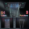 thumbnail image 1 of 20 X 14 Inch LED Shower Head Rain Shower Head Multi Functions Showerheads Square Ceiling Mounted Bathroom Shower Heads Waterfall Rainfall Shower Head High Pressure Bath Shower Matte Black, 1 of 8