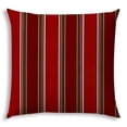 thumbnail image 1 of 20" X 20" Red Green And White Zippered Polyester Striped Throw Pillow Cover, 1 of 8