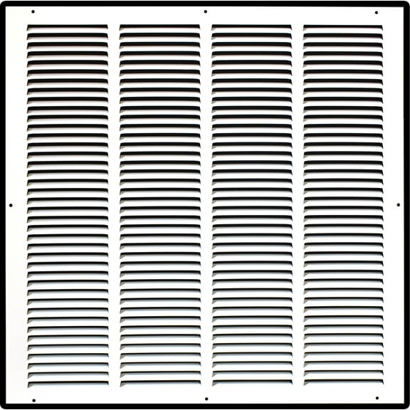 20" X 20" Steel Return Air Grille | HVAC Vent Cover Grill for Sidewall and Ceiling, White | Outer Dimensions: 21.75"W X 21.75"H for 20x20 Duct Opening