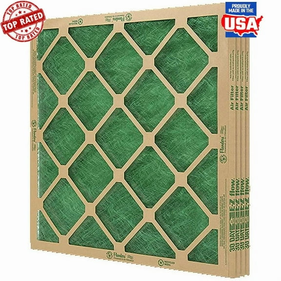 20" X 25" X 1" Nested Glass Merv 1 Air Filter 4 Pack Efficient Storage