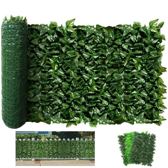 20" X 40" Artificial Ivy Fence Wall Decor,Plant Fence Simulation Rattan Fence Guardrail for Home, Yard, Garden, Privacy Screen Hedge