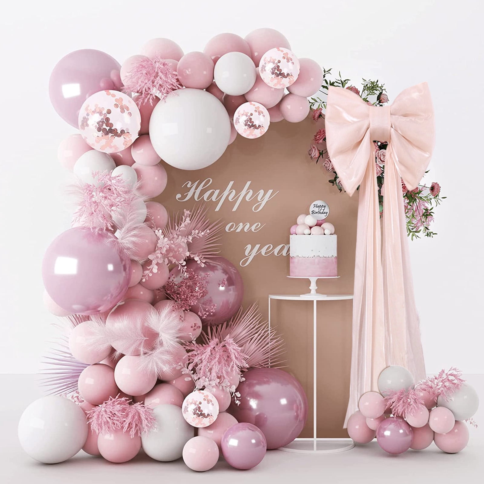 20 X 71 Inches Extra Large Christmas Bows Giant Pink Bow Christmas Tree ...